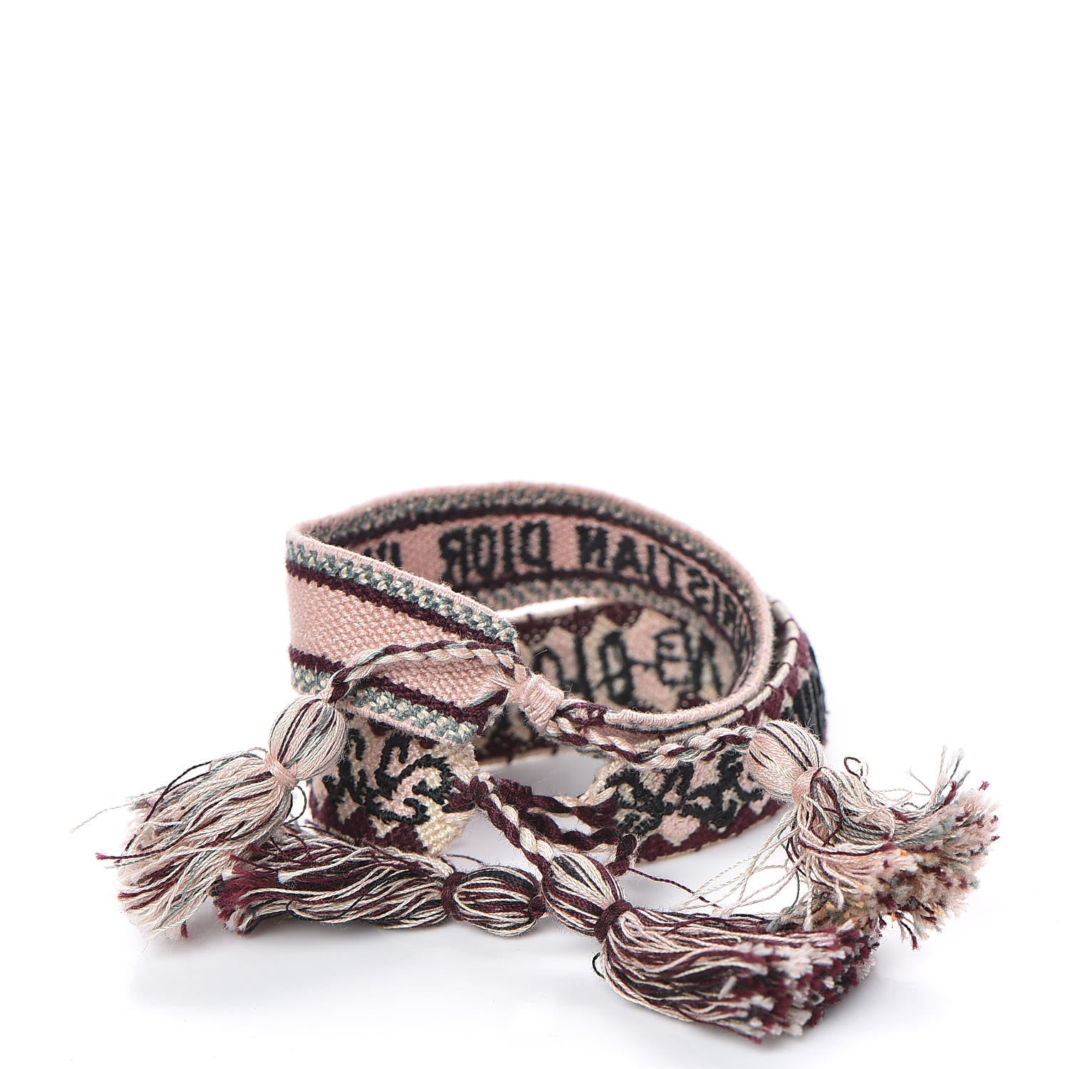 Christian Dior Woven Cotton J'Adior Friendship Bracelet Set Pink Multicolor 3 of 6