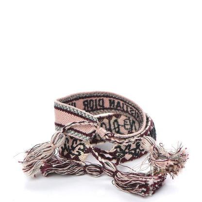 Christian Dior Woven Cotton J'Adior Friendship Bracelet Set Pink Multicolor 3 of 6