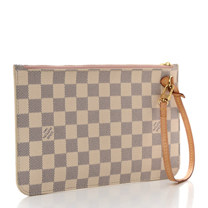 Louis Vuitton Damier Azur Neverfull MM GM Pochette Rose Ballerine 3 of 7