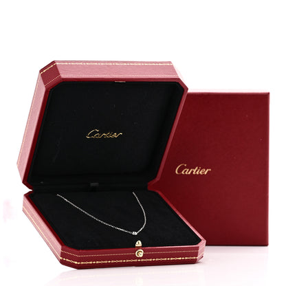 Cartier 18K White Gold Diamond SM D'Amour Pendant Necklace 6 of 6