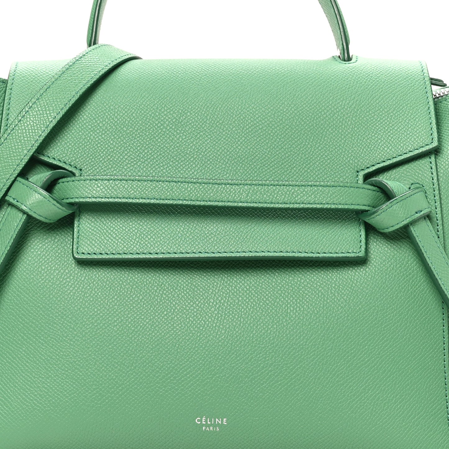 Grained Calfskin Micro Belt Bag Pop Green
