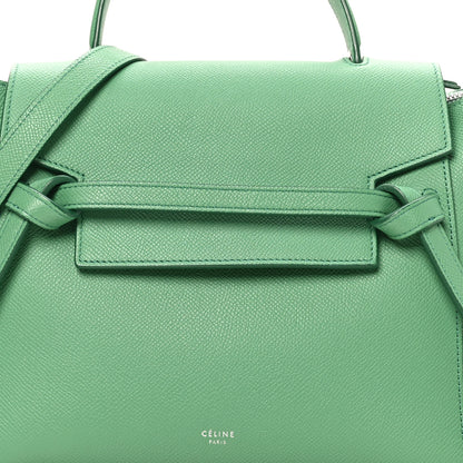 Celine Grained Calfskin Micro Belt Bag Pop Green 8 of 10