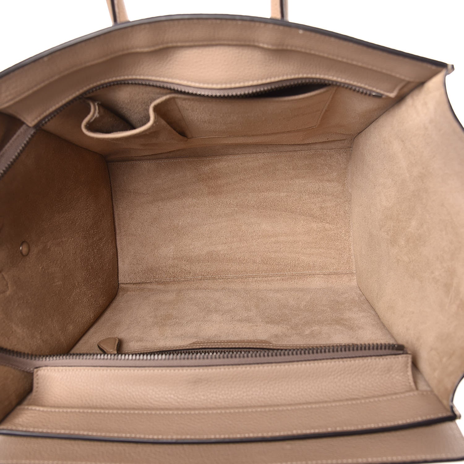 Celine Drummed Calfskin Mini Luggage Dune 5 of 12