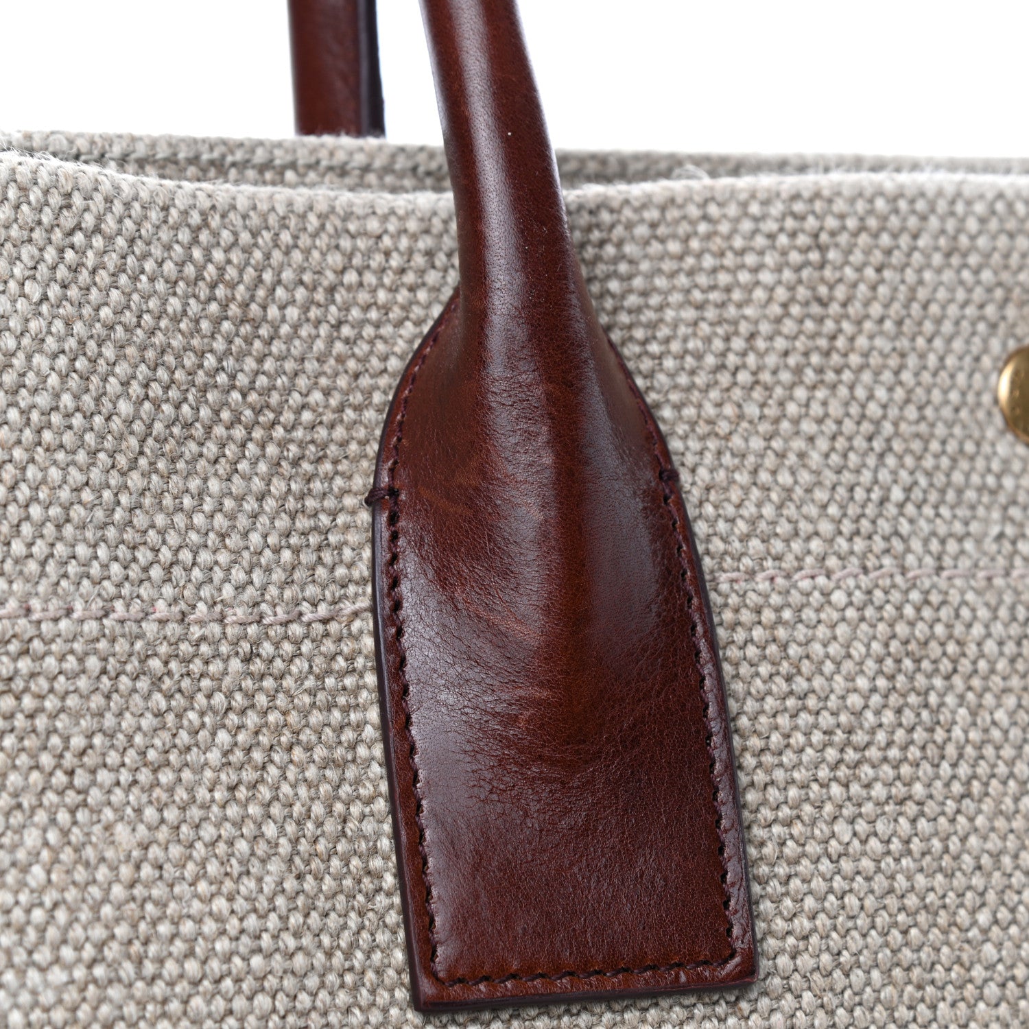 Saint Laurent Linen Calfskin Rive Gauche Tote Natural 13 of 13