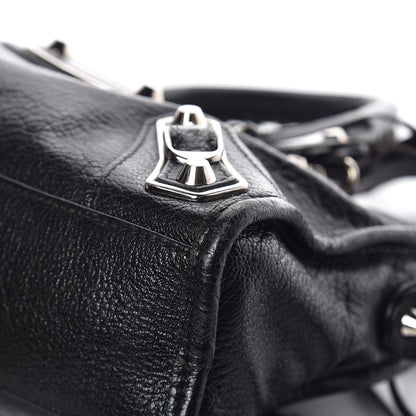 Balenciaga Chevre Silver Metallic Edge Hardware Mini City Black 15 of 18