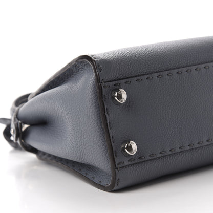 Fendi Calfskin Romano Selleria Bi-Color Mini Peekaboo Iconic Satchel Tempesta Bordeaux 7 of 11