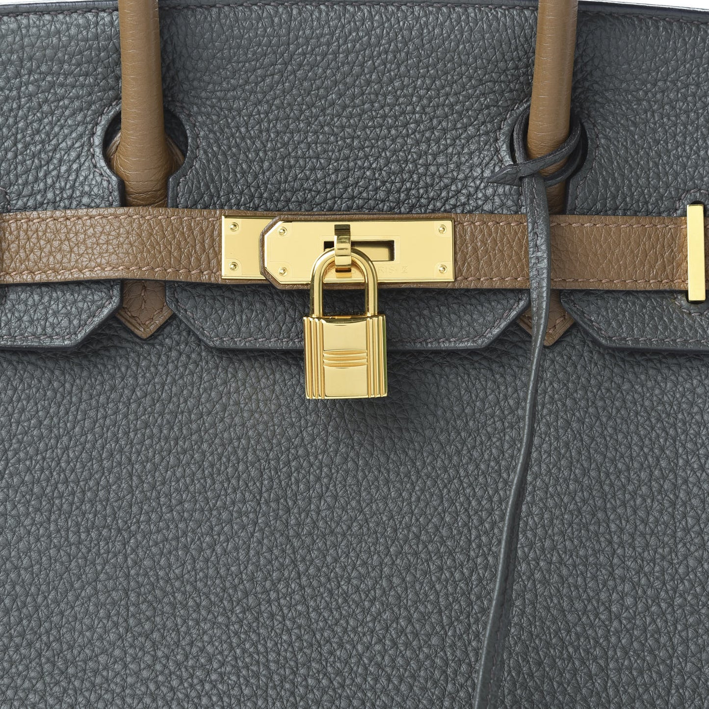 Togo Bi-Color Horseshoe Birkin 30 Vert de Gris Gold