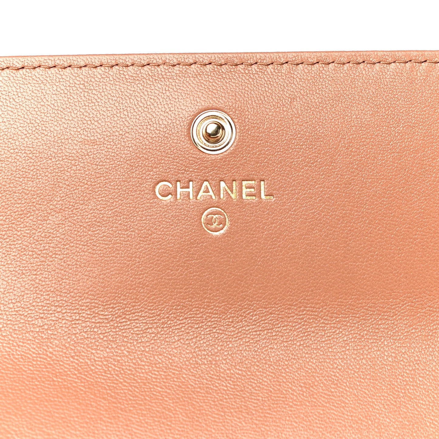 Lambskin Quilted Chanel 19 Flap Wallet Brown