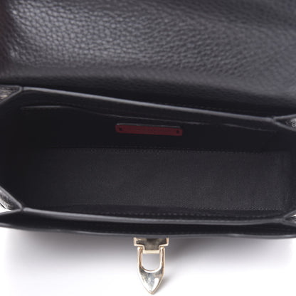 Valentino Garavani Grained Calfskin Medium Rockstud Chain Bag Black 5 of 10