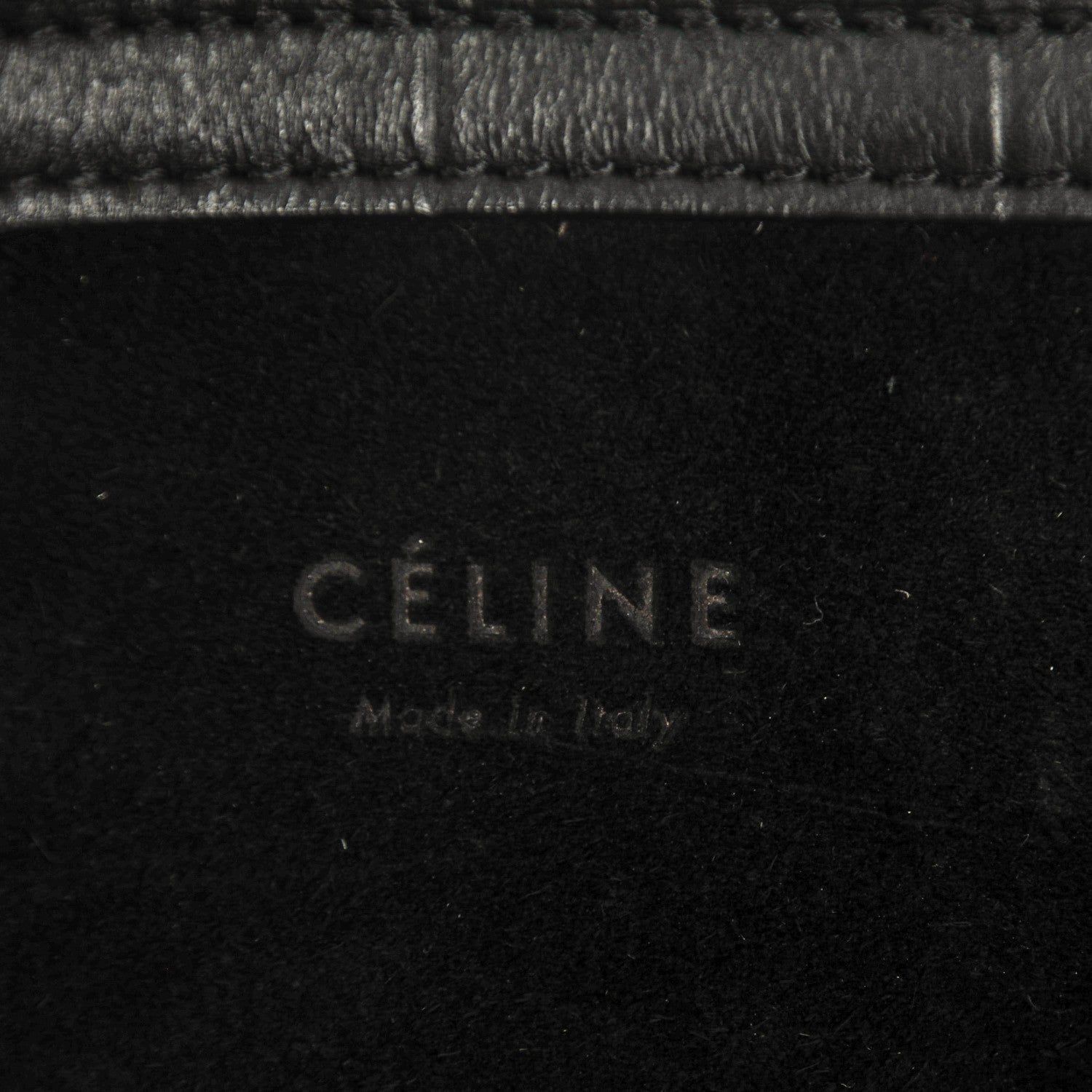 Celine Crocodile Embossed Calfskin Medium Phantom Luggage Black 7 of 8