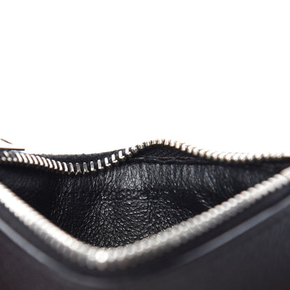 Saint Laurent Grained Calfskin 5 Fragments Zip Pouch Card Holder Black 7 of 8