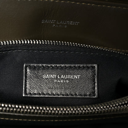 Saint Laurent Calfskin Y Quilted Monogram Medium Loulou Chain Satchel Kaki Fonce 7 of 11