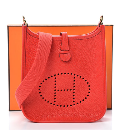 Hermes Taurillon Clemence Evelyne TPM Rouge de Coeur 10 of 10