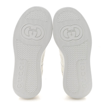 Gucci Calfskin GG Tennis Embossed Perforated Womens Platform 55mm Sneakers 37 Great White 6 of 9