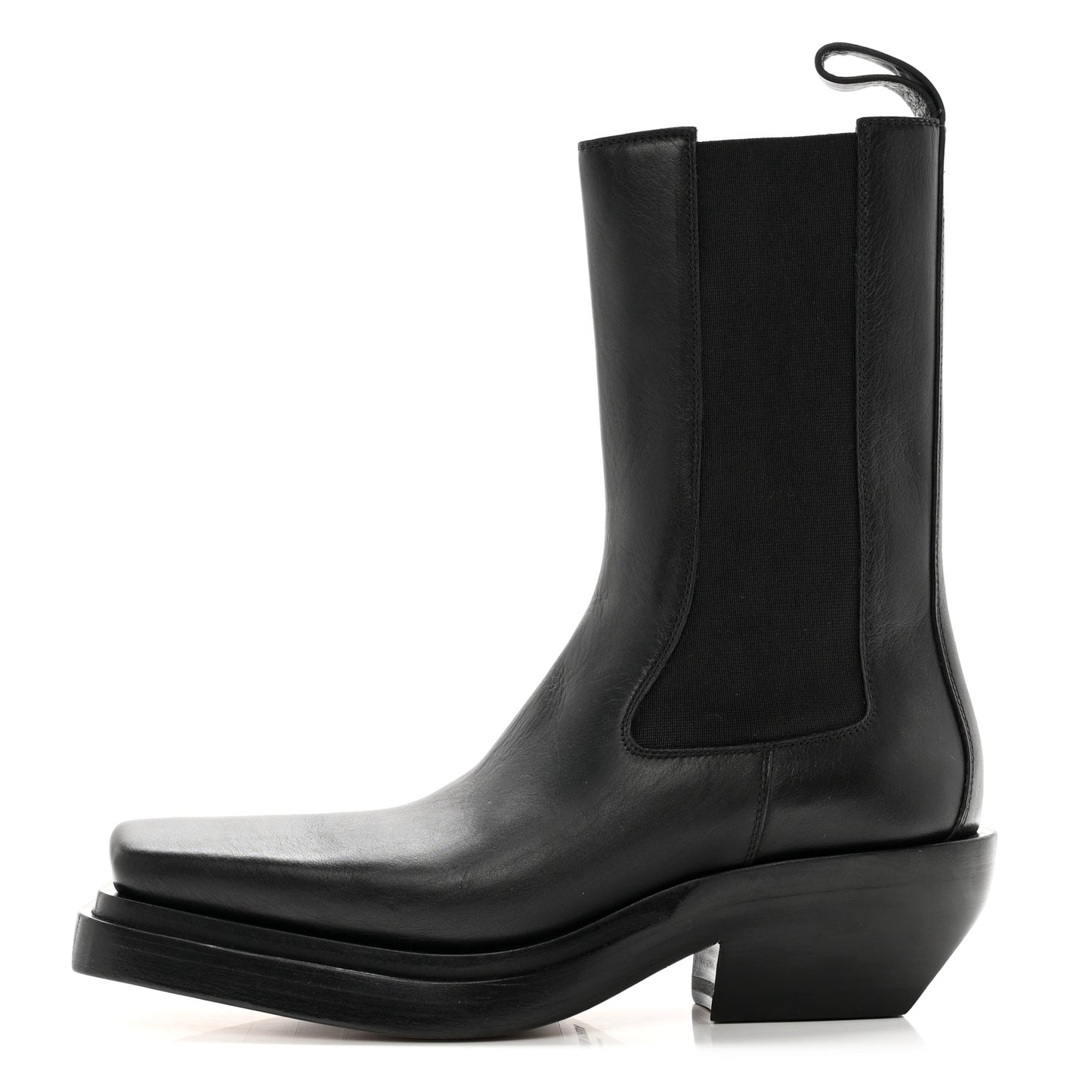 Calfskin Lean Mid-Calf Boots 38 Black