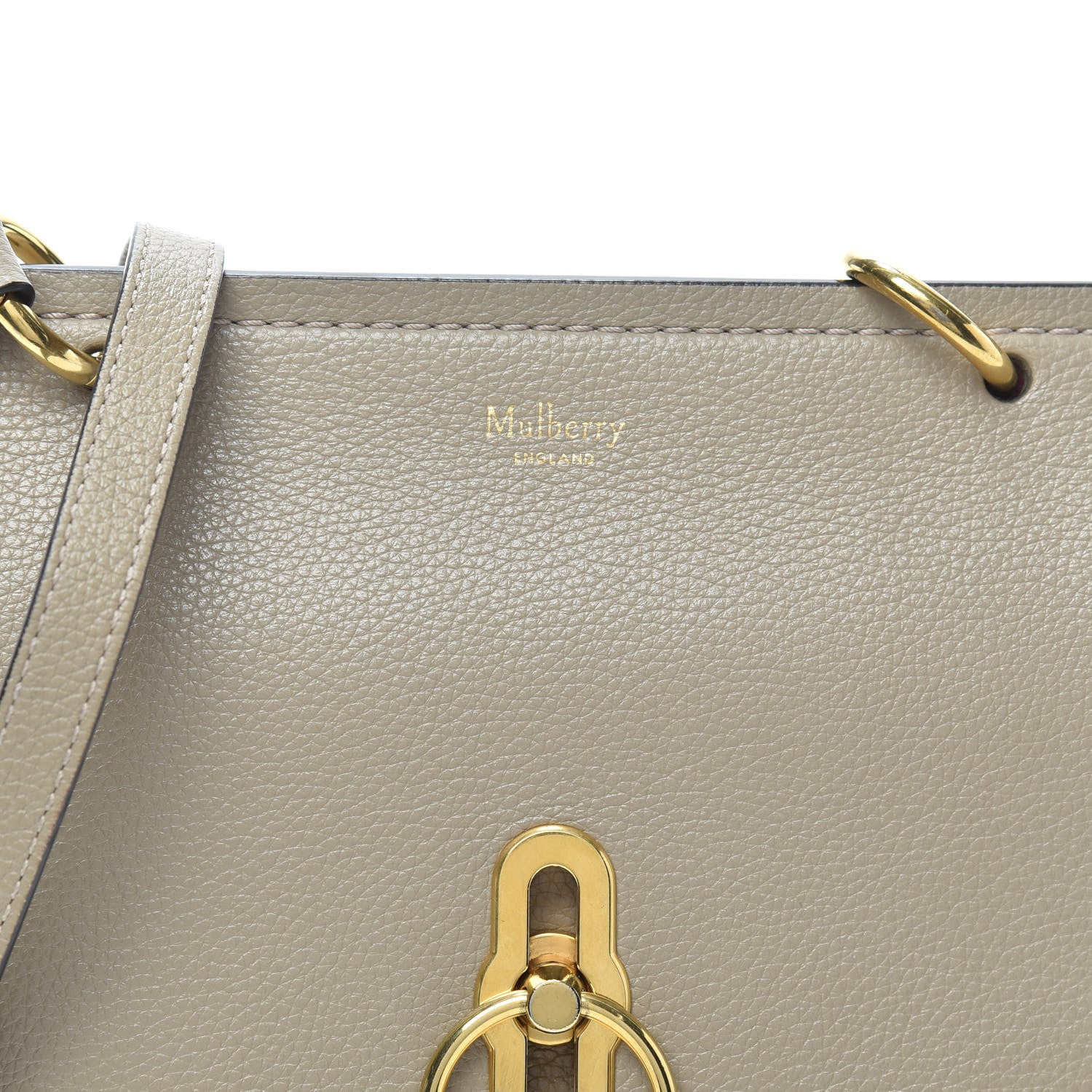 Mulberry Small Classic Grain Small Amberley Satchel Solid Grey 7 of 9