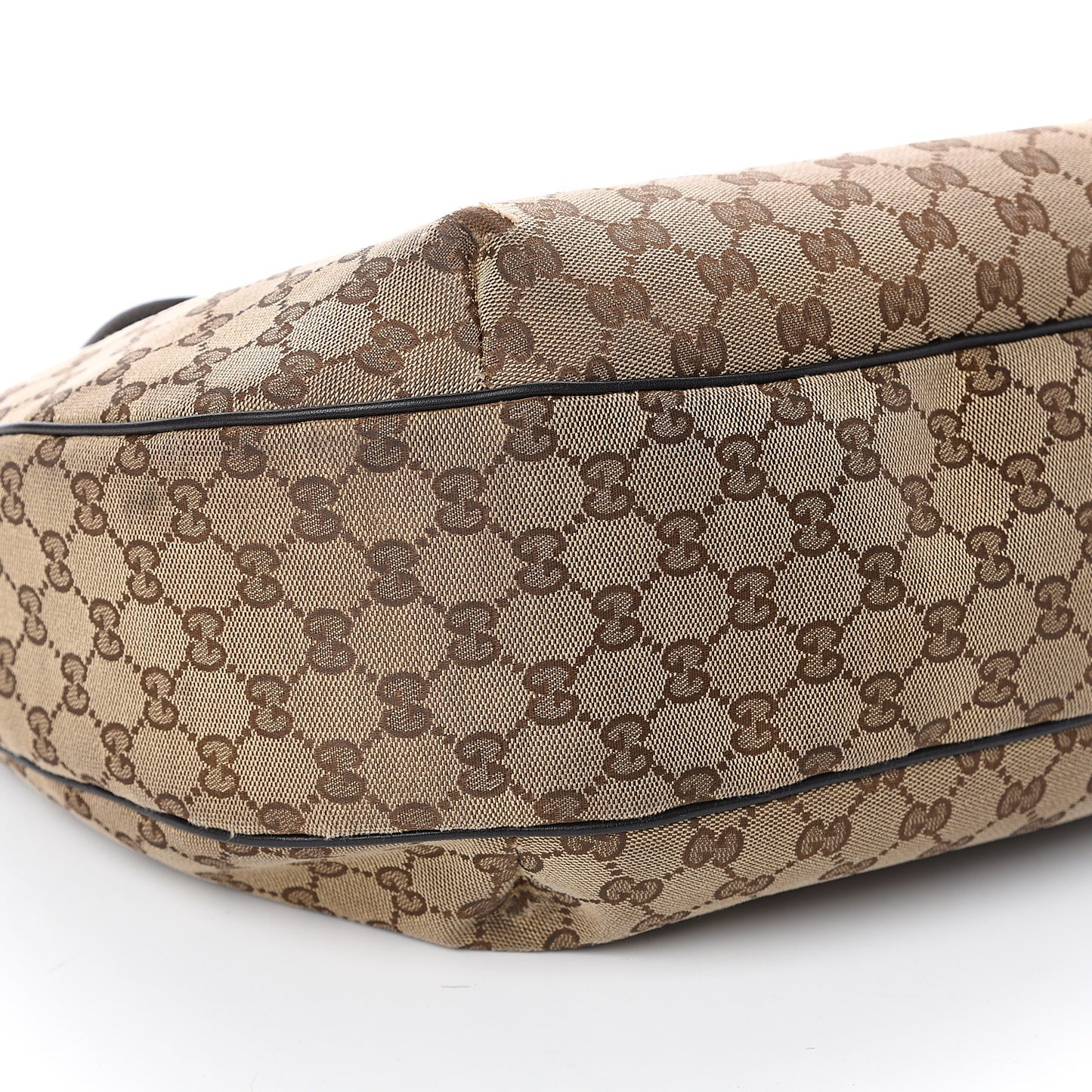 Monogram Large New Ladies Web Hobo Dark Brown