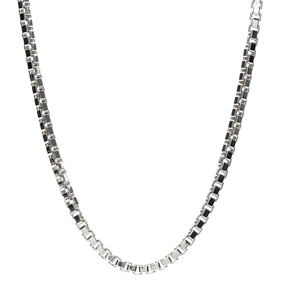 Tiffany Sterling Silver 4mm Venetian Link Necklace 1 of 6