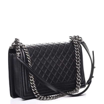 Chanel Lambskin Quilted New Medium Boy Flap Black 3 of 10