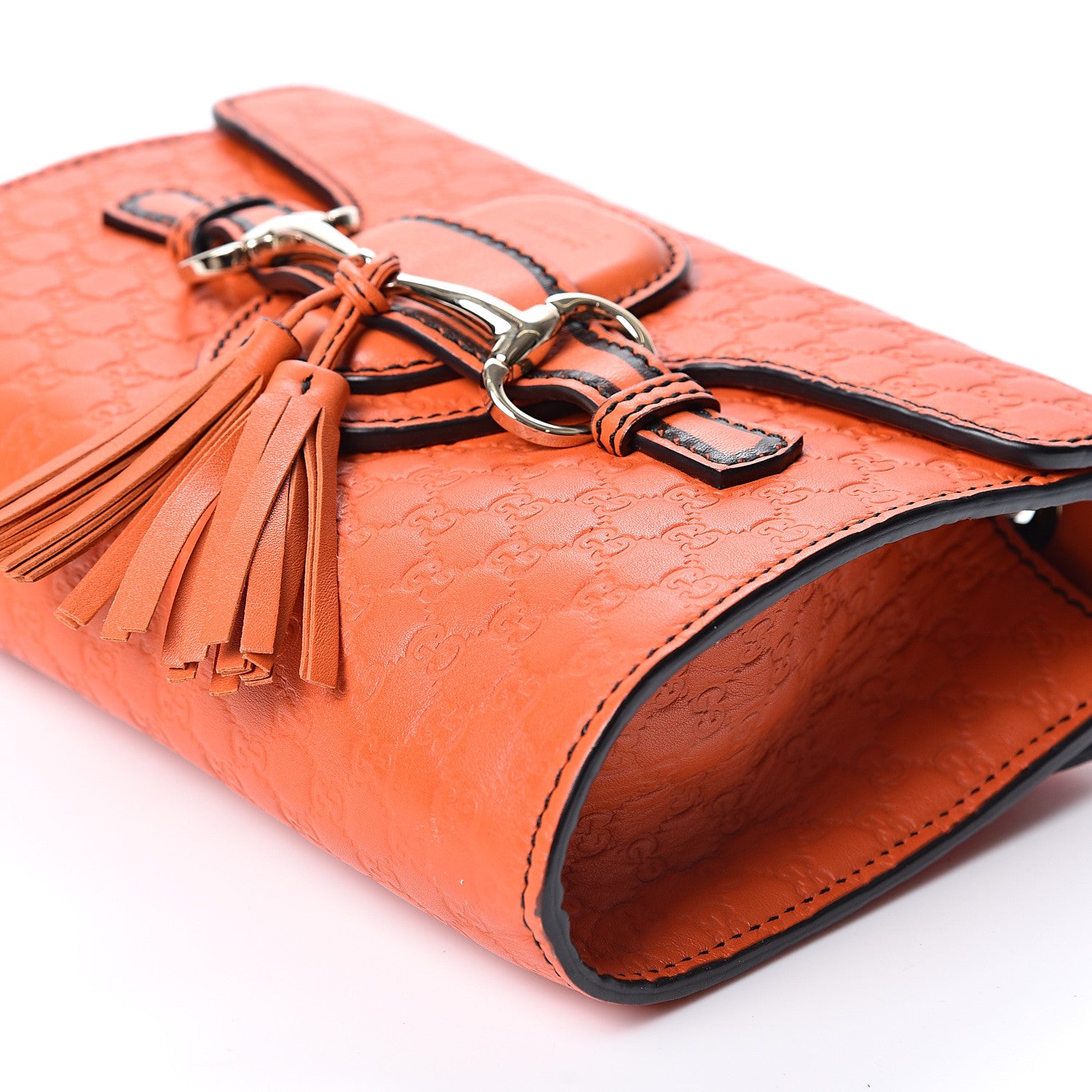 Gucci Soft Microguccissima Mini Emily Chain Shoulder Bag Sun Orange 10 of 10