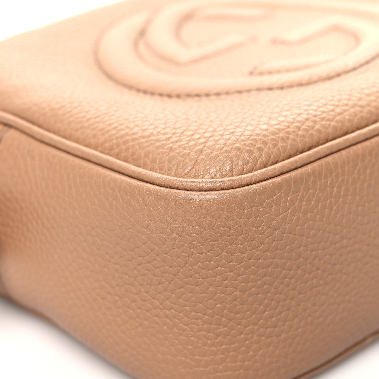 Gucci Pebbled Calfskin Small Soho Disco Bag Camelia 10 of 16