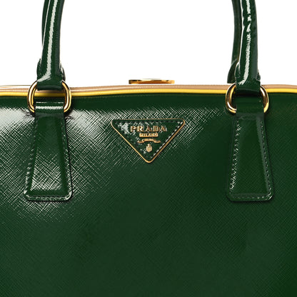 Prada Saffiano Vernice Pyramid Bag Larice Sabbia 6 of 10
