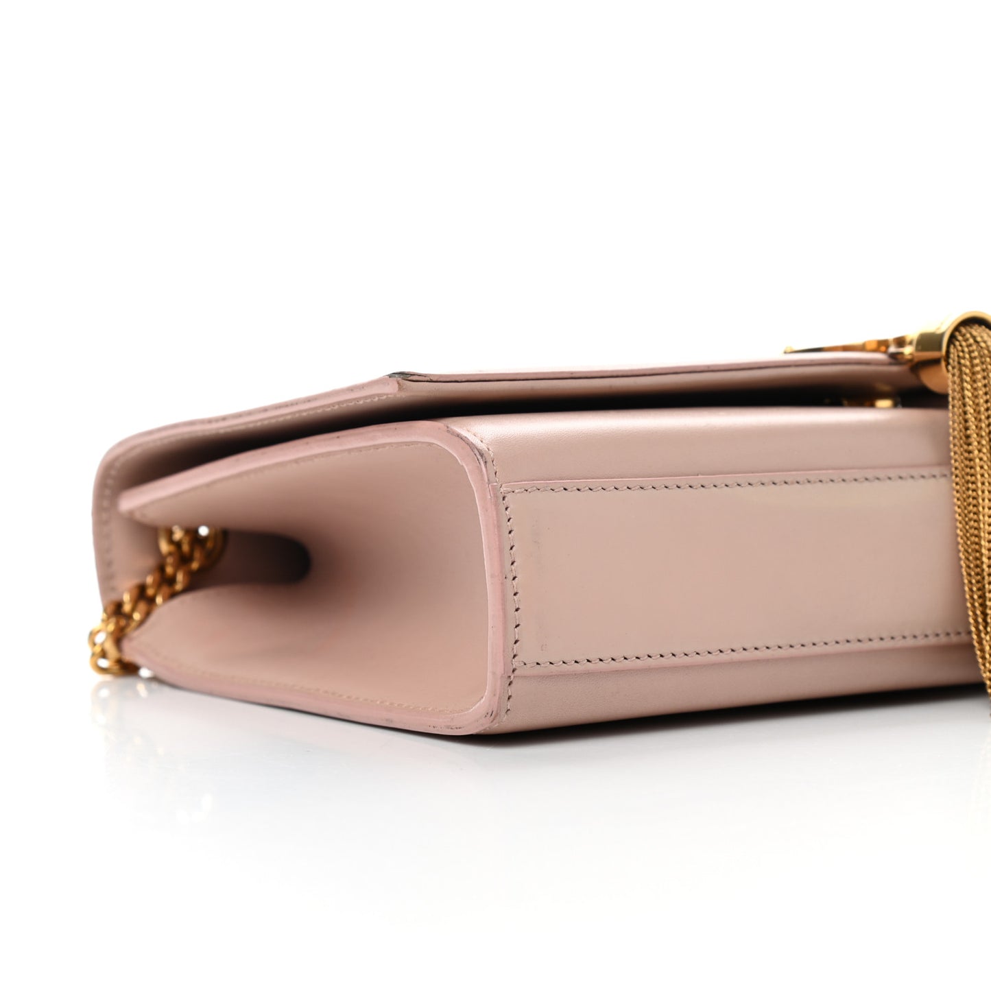 Smooth Calfskin Medium Classic Monogram Kate Tassel Satchel Pink