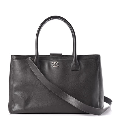 Chanel Calfskin Cerf Executive Shopper Tote Dark Grey 1 of 17