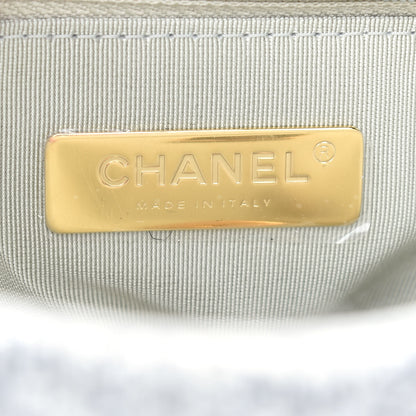 Chanel Tweed Quilted Medium Chanel 19 Flap Grey Ecru 6 of 9