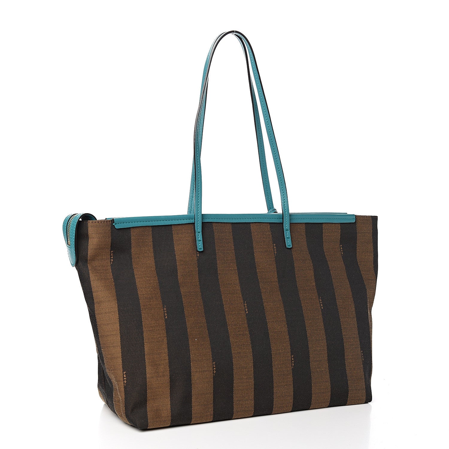 Fendi Pequin Vitello Medium Roll Tote Tobacco Lago 2 of 9