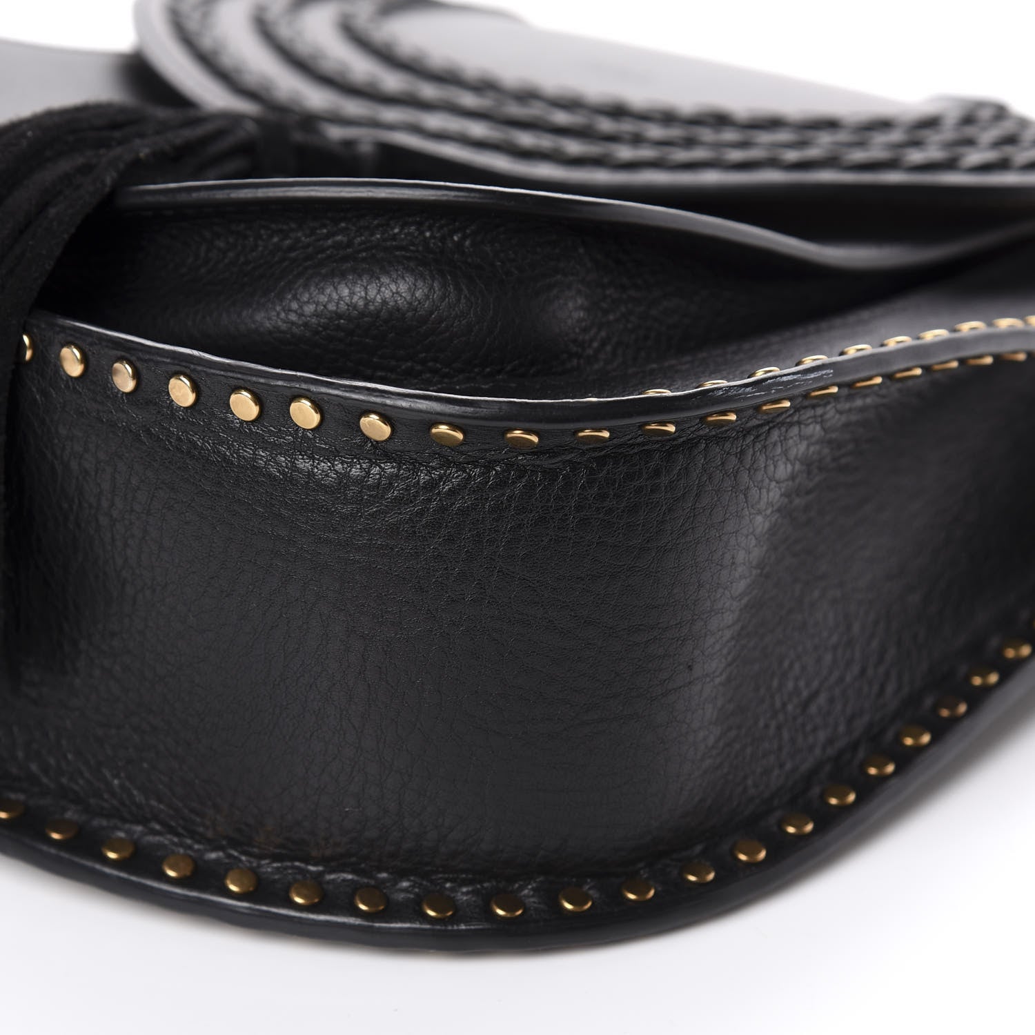 Chloe Suede Braided Small Hudson Shoulder Bag Black 7 of 12