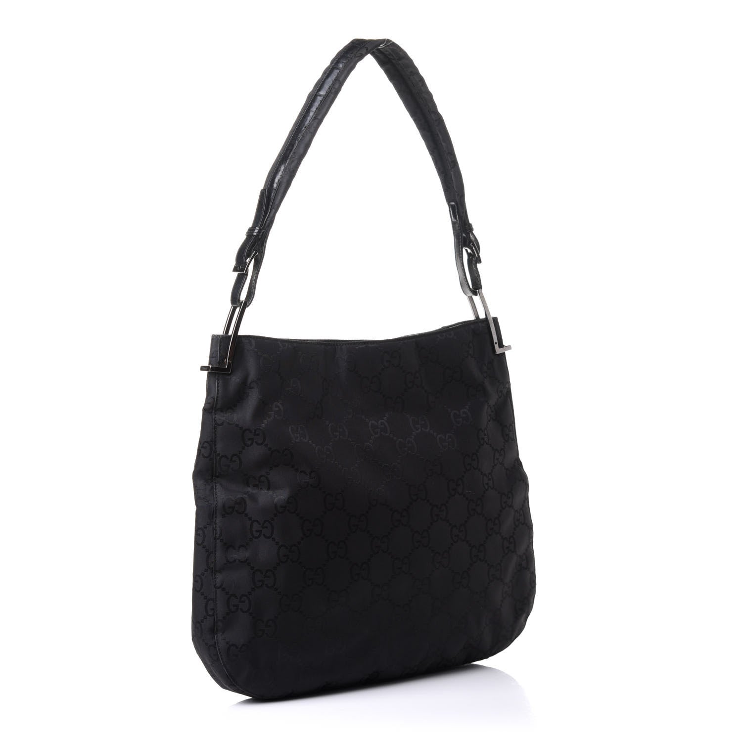 Gucci Nylon Monogram Hobo Black 2 of 10