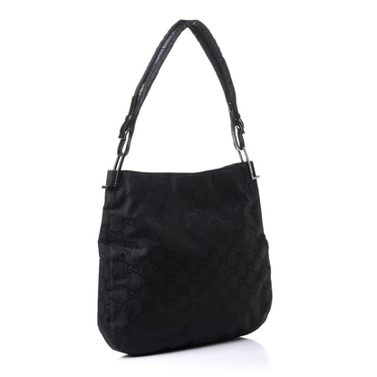 Gucci Nylon Monogram Hobo Black 2 of 10