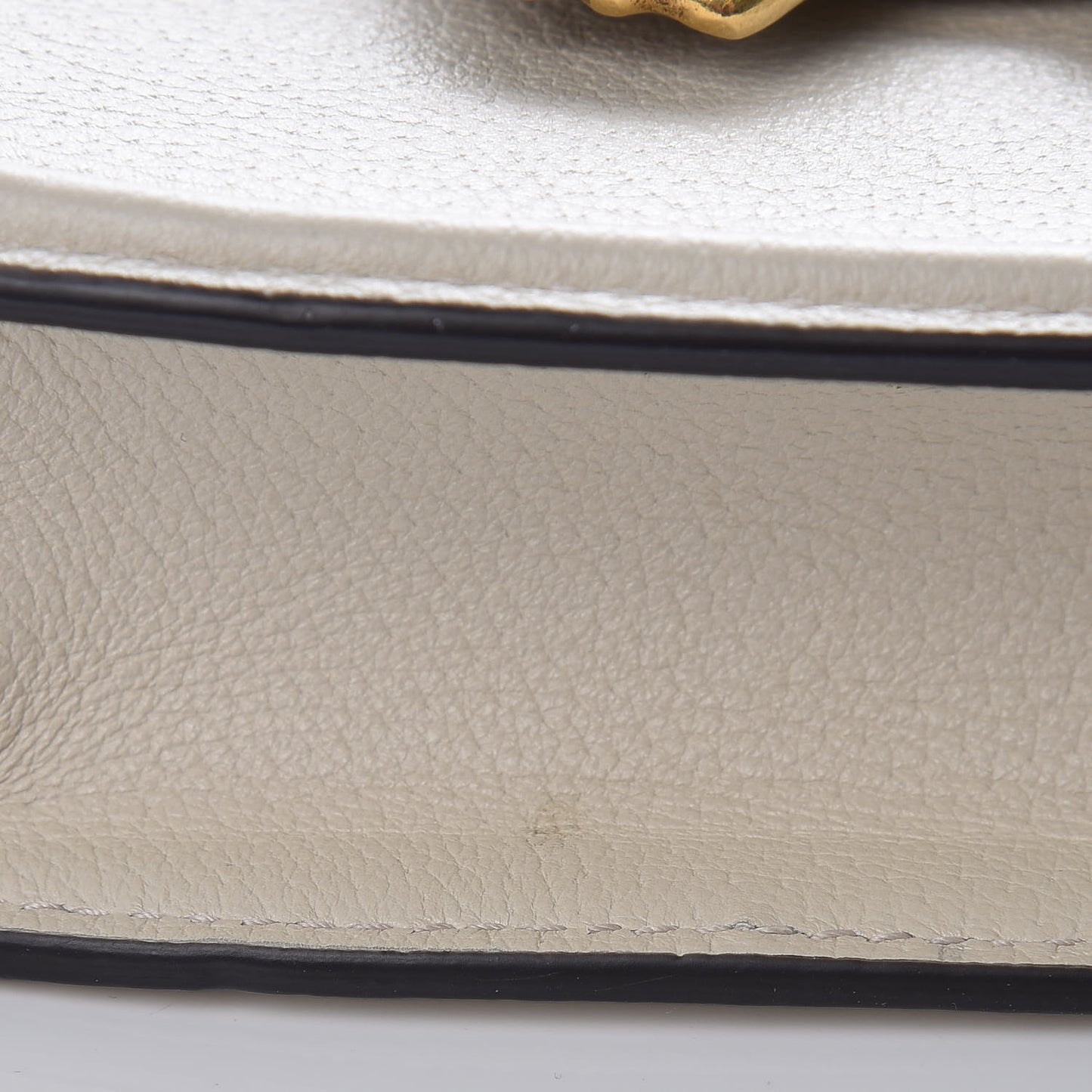 Calfskin Web Stripe Butterfly Small Totem Shoulder Bag White