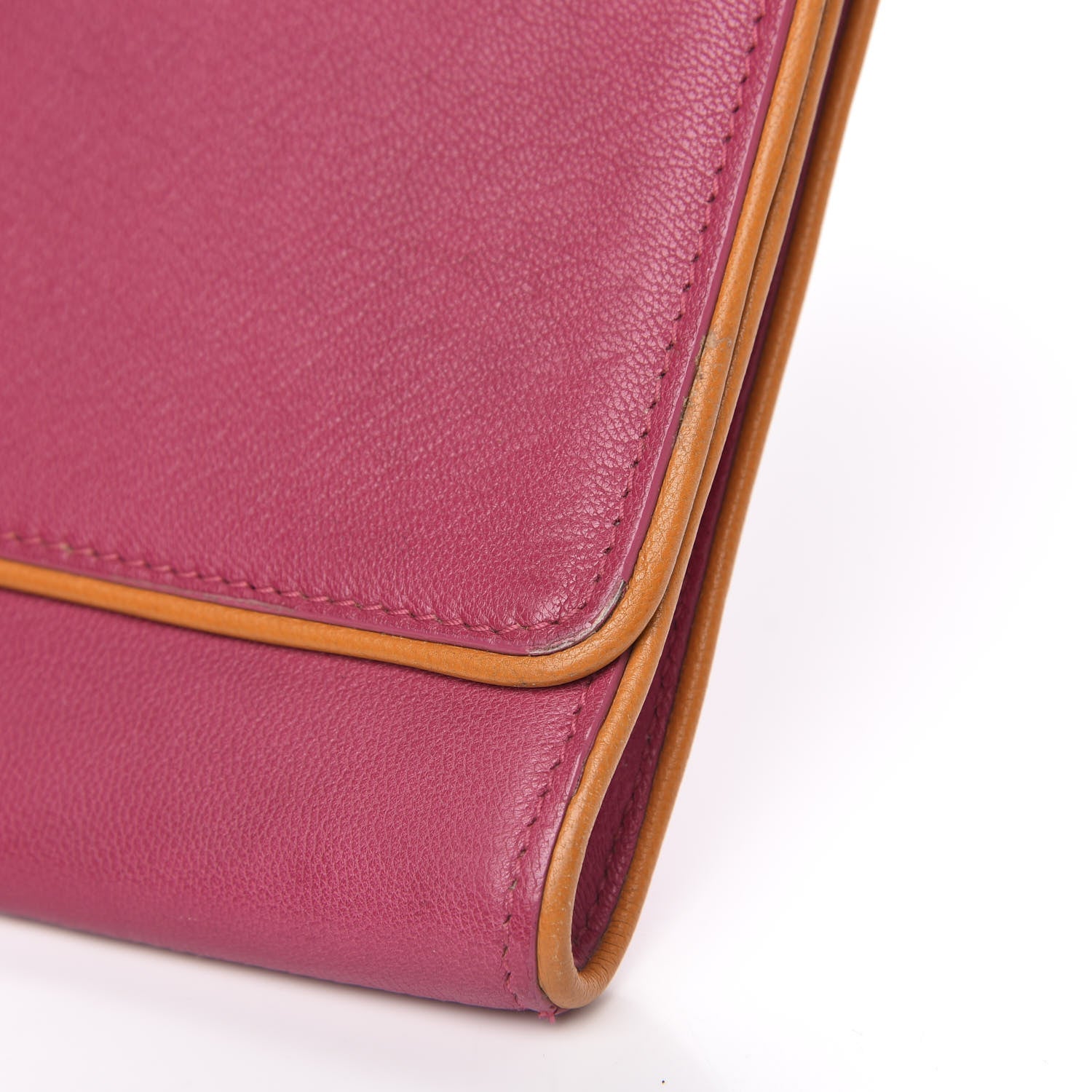 Saint Laurent Goatskin Colorblock Belle De Jour Clutch Fuchsia 8 of 15