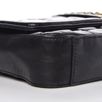 MCM Lambskin Quilted Embellished Flap Black 9 of 11