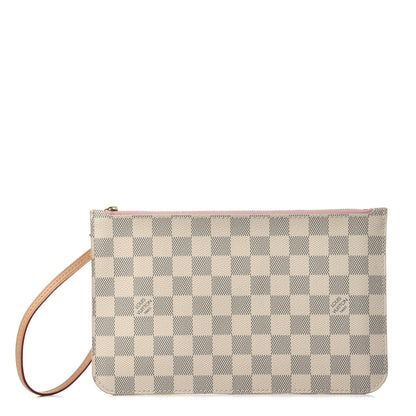 Louis Vuitton Damier Azur Neverfull MM GM Pochette Rose Ballerine 1 of 4