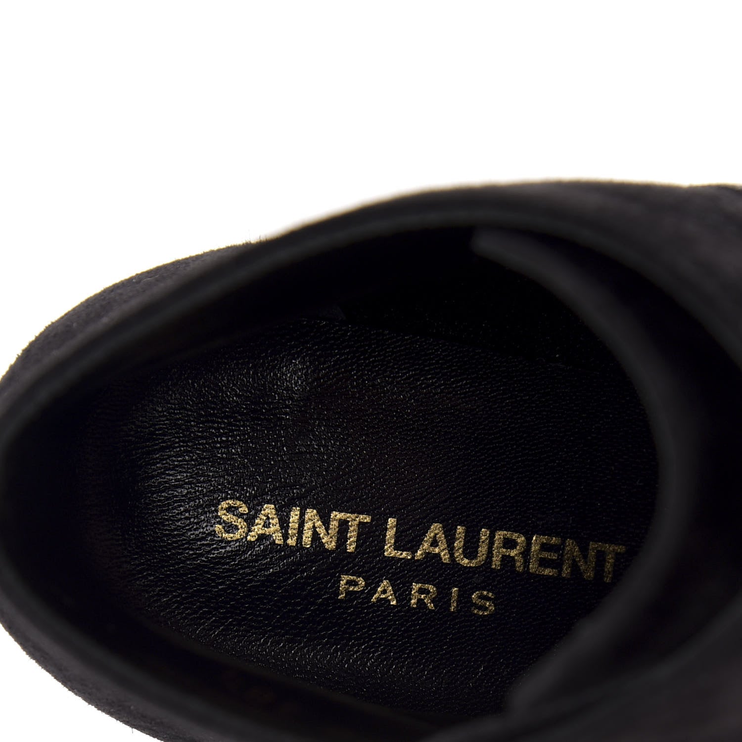 Saint Laurent Suede Kiki Lace-Up Ankle Boot 38.5 Black 7 of 10