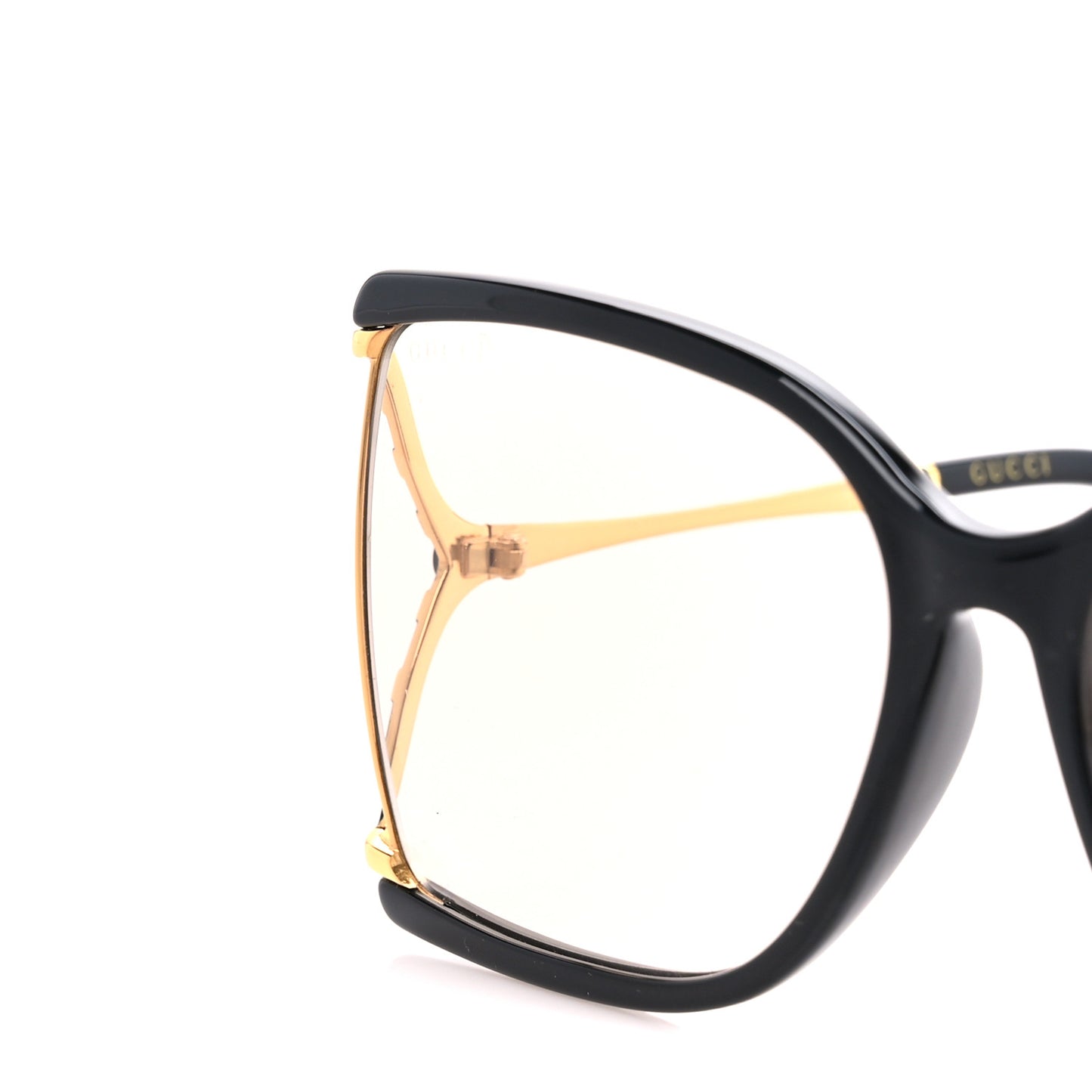 Acetate Metal Square Glasses GG0592SK Black