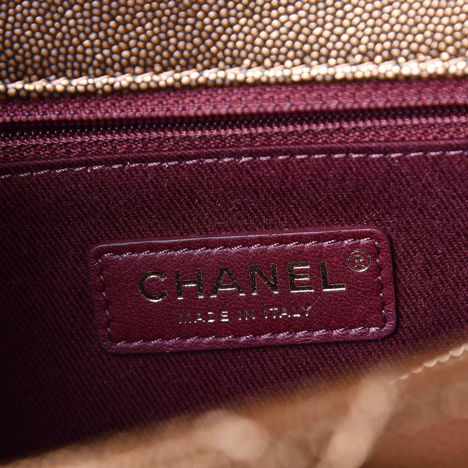 Chanel Metallic Caviar Quilted Small Coco Handle Flap Gold 8 of 14