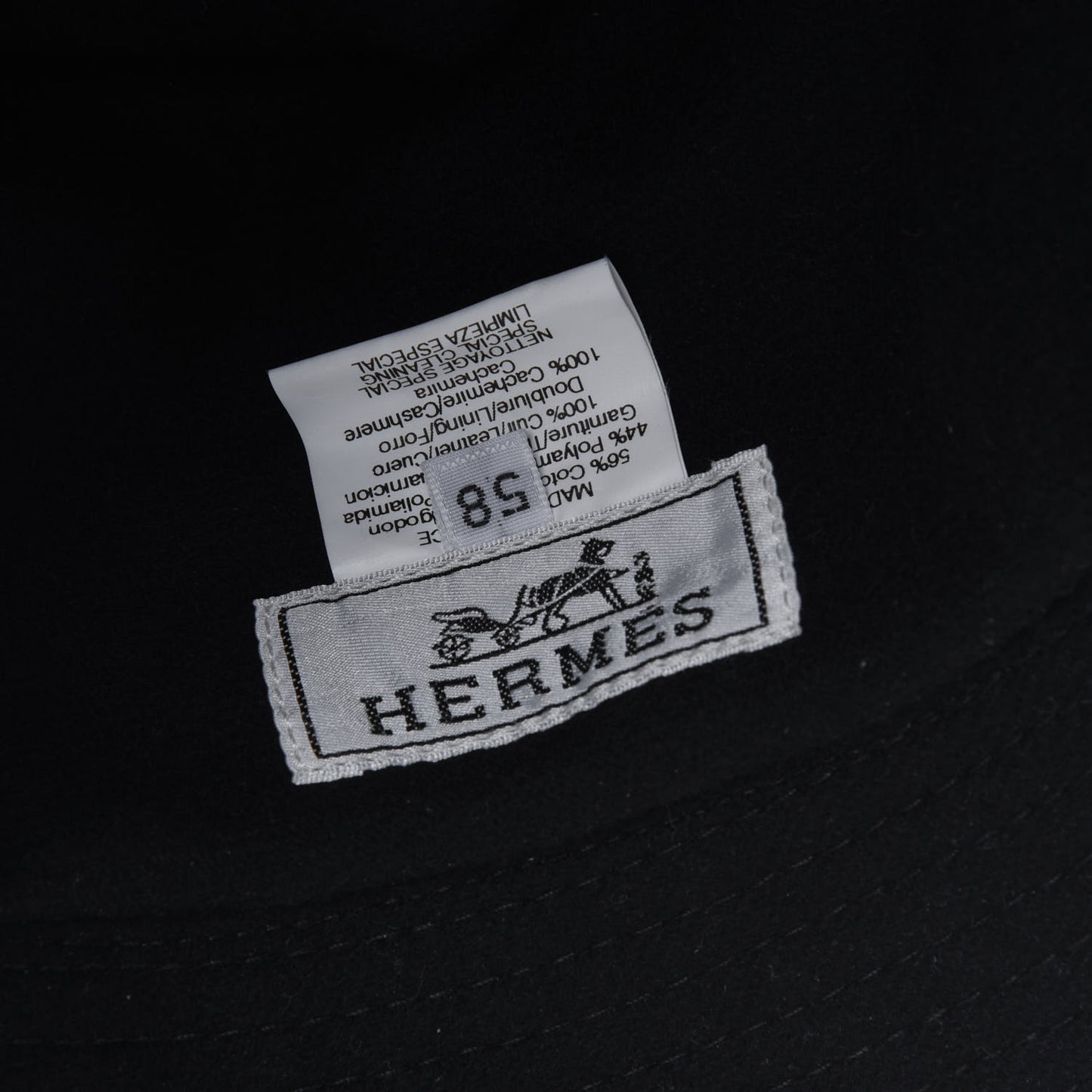 Cotton Bucket Hat 58 Black