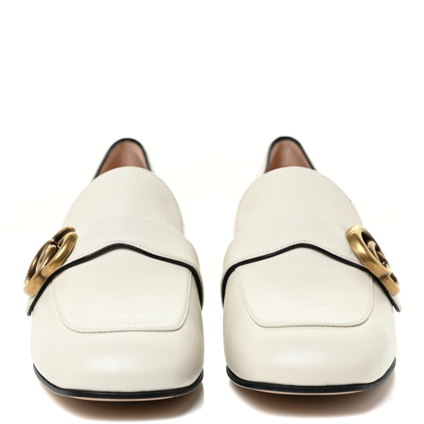 Malaga Kid Womens GG Marmont Loafers 37.5 Mystic White