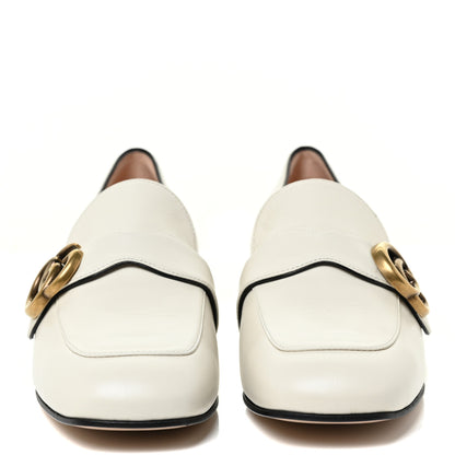 Gucci Malaga Kid Womens GG Marmont Loafers 37.5 Mystic White 2 of 11