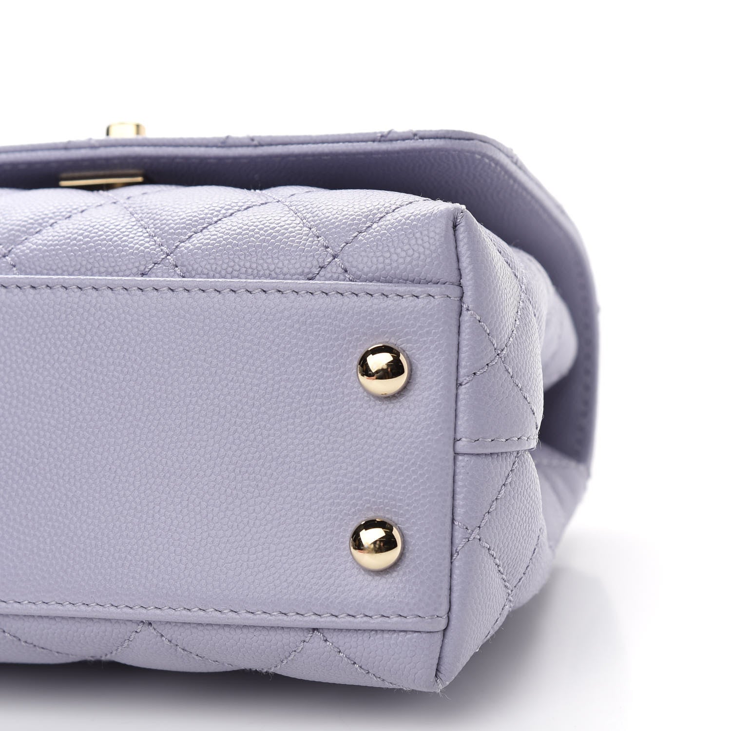 Chanel Caviar Quilted Extra Mini Coco Handle Flap Light Purple 9 of 9