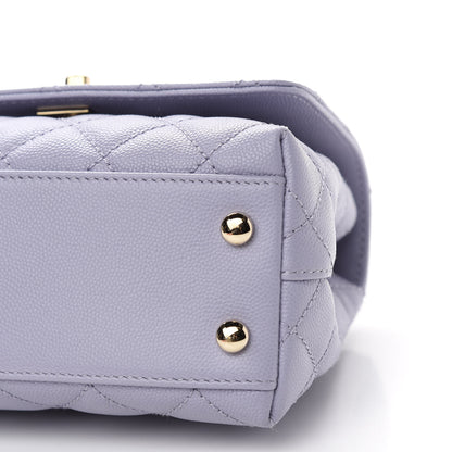 Chanel Caviar Quilted Extra Mini Coco Handle Flap Light Purple 9 of 9