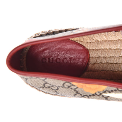 Gucci GG Supreme Monogram Tian Womens Espadrilles 38.5 Beige Multicolor Red 7 of 13