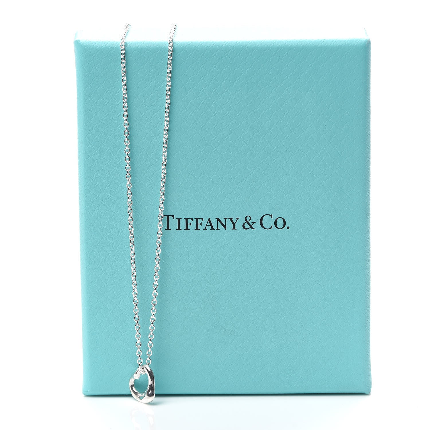 Tiffany Sterling Silver 11mm Elsa Peretti Open Heart Pendant Necklace 6 of 6
