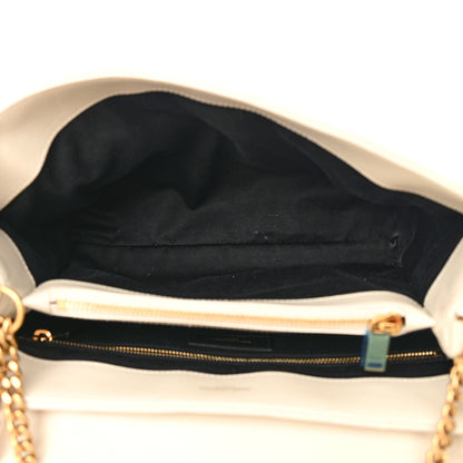 Saint Laurent Calfskin Y Quilted Monogram Medium Loulou Chain Satchel Crema Soft 5 of 13