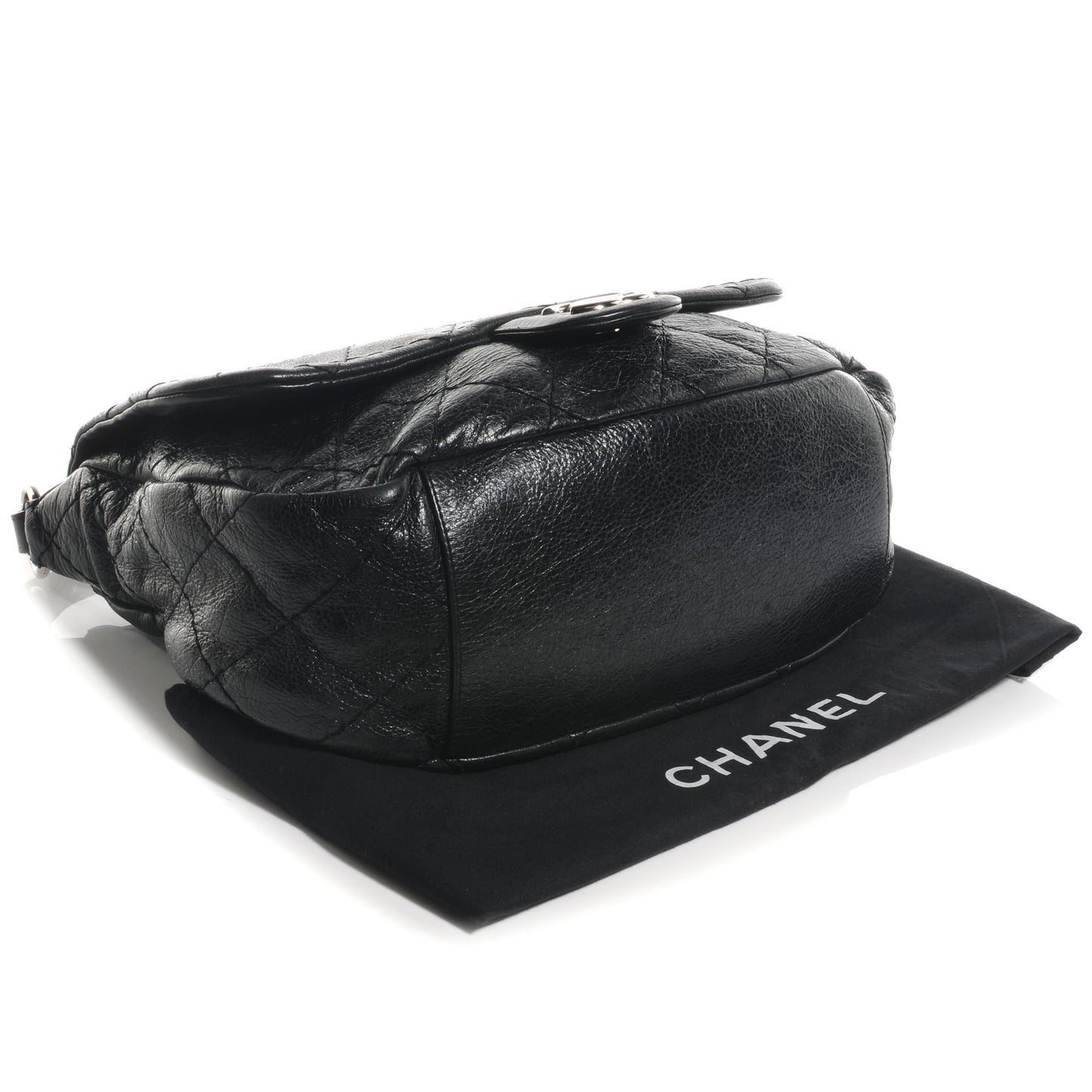 Glazed Calfskin On The Road XL Flap Black