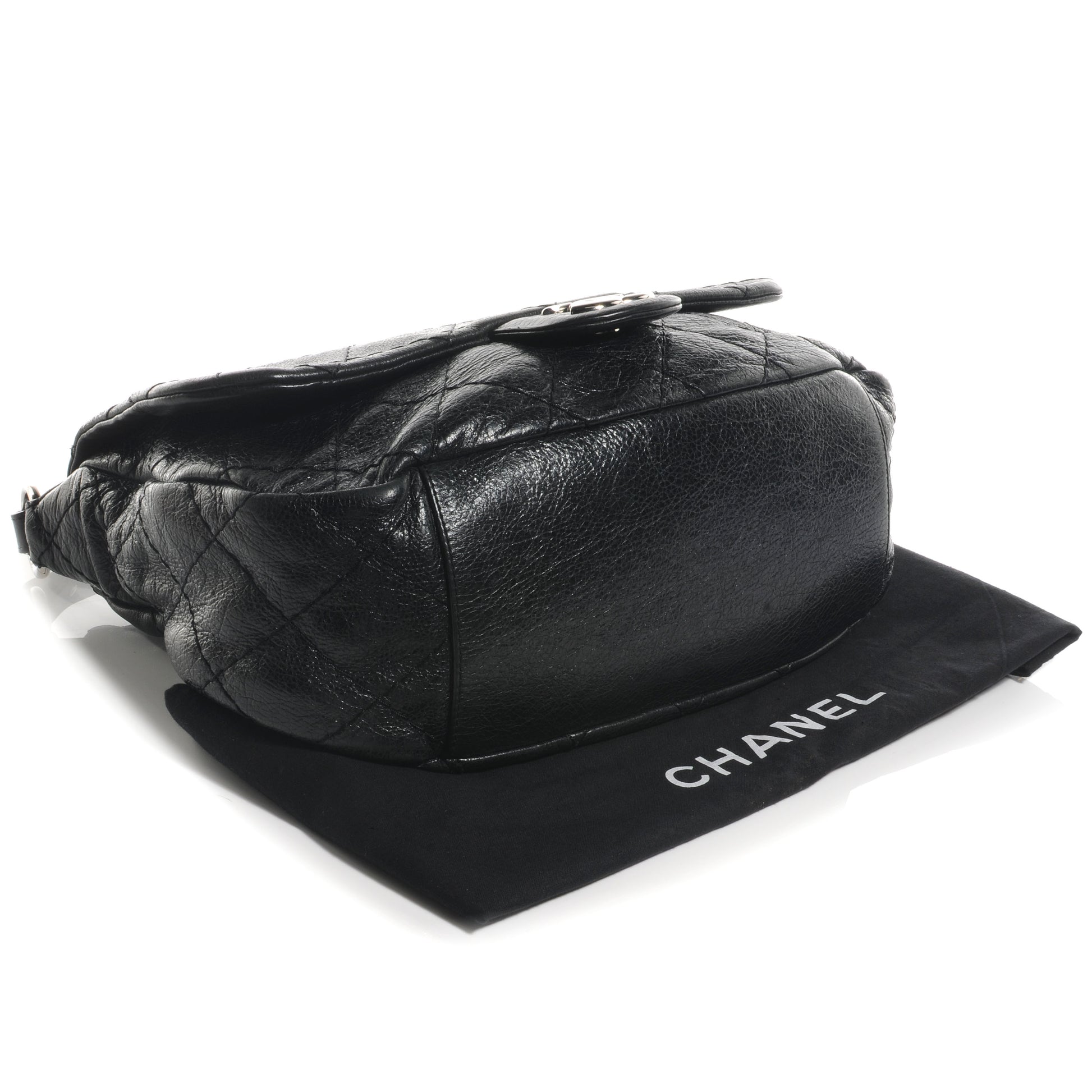 Chanel Glazed Calfskin On The Road XL Flap Black 4 of 8
